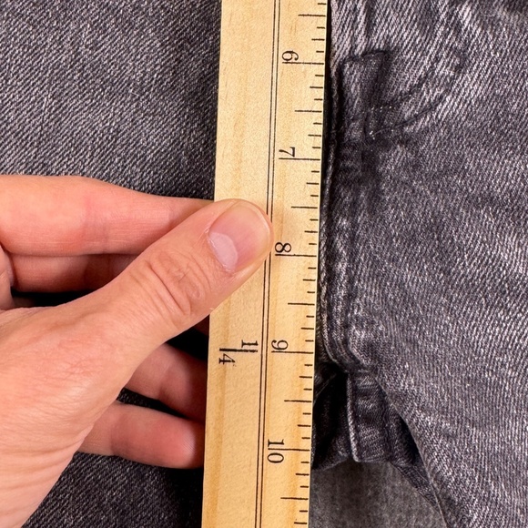 Levis 501 ’93 Shorts Mens 30 Black Denim Button Fly Premium Distressed Frayed - Picture 10 of 15